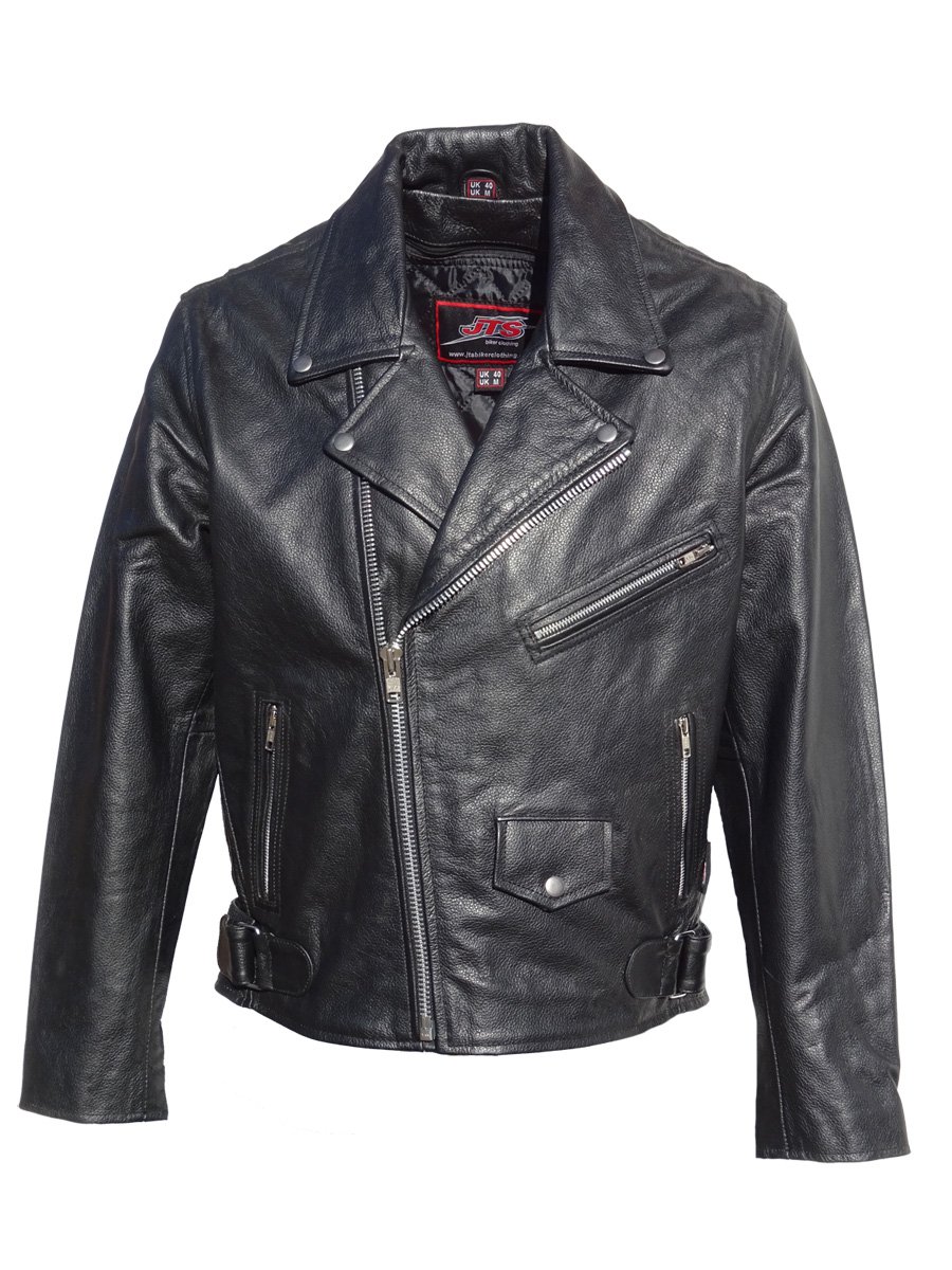 JTS Brando Mens Leather Motorcycle 