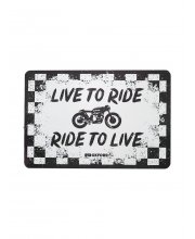 Oxford Garage Metal Sign: LIVE TO RIDE at JTS Biker Clothing