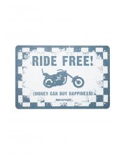Oxford Garage Metal Sign: RIDE FREE at JTS Biker Clothing
